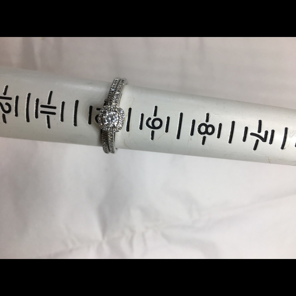 14K bridal set round diamonds 0.75 ct w - Picture 4 of 5